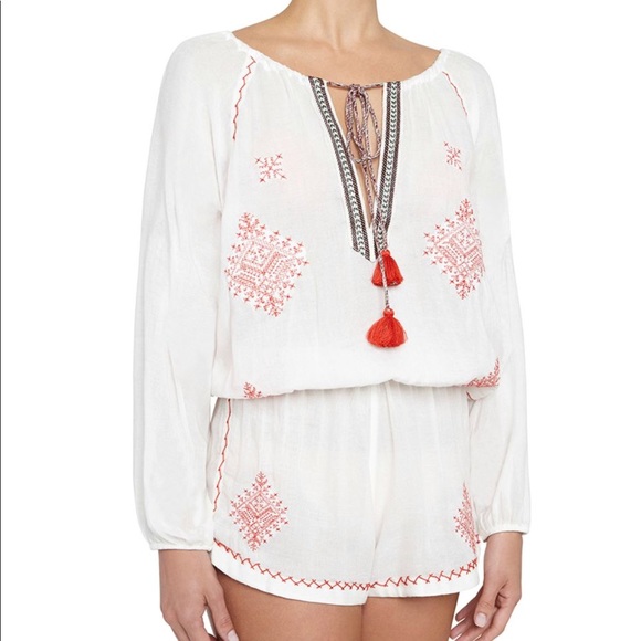 Eberjey linen romper, NWT sz m/l - Picture 2 of 7